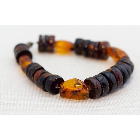 8'' Brown Beaded Bracelet - A14 - Picture 1 of 3